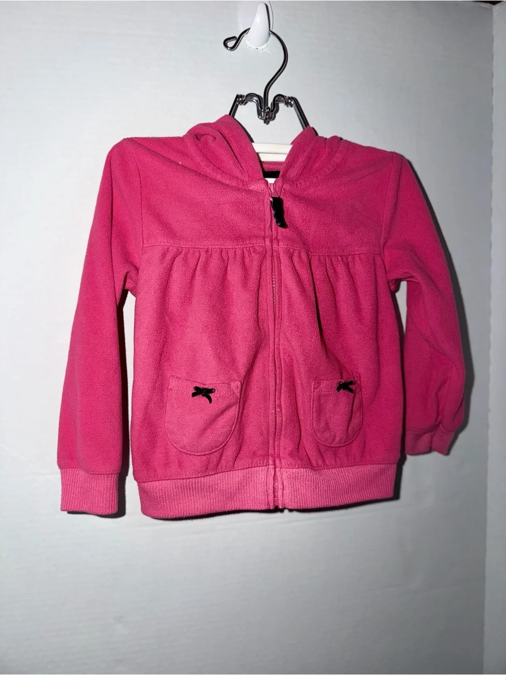Carter's Bright Pink Hooded Fleece Zip-Up Jacket